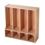 VEVOR Armario de Abrigos para Niños 4 Secciones, Organizador de Madera con 8 Ganchos, Armario con 4 Cubículos de Almacenamiento para Hogar, Guardería, Escuela, Preescolar, 92 x 31,7 x 90,6 cm