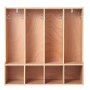 VEVOR Armario de Abrigos para Niños 4 Secciones, Organizador de Madera con 8 Ganchos, Armario con 4 Cubículos de Almacenamiento para Hogar, Guardería, Escuela, Preescolar, 92 x 31,7 x 90,6 cm