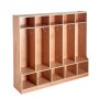 VEVOR Armario de Abrigos para Niños 5 Secciones, Organizador de Madera con 10 Ganchos, Armario con 10 Cubículos de Almacenamiento para Hogar, Guardería, Escuela, Preescolar, 136,9 x 33 x 120,9 cm
