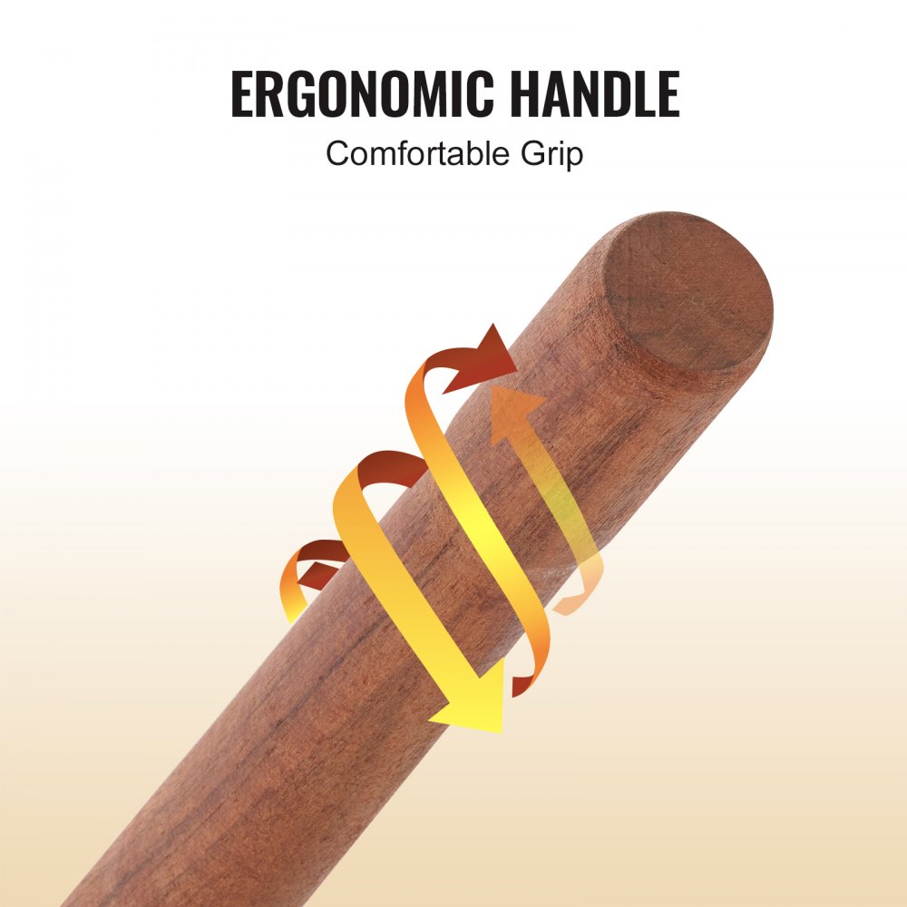 VEVOR Elevador de Troncos con Mango de Madera Recubierto de Goma de 1180mm Gato para Troncos de Diámetro de hasta 18" Gancho para Troncos Resistente a la Oxidación para Rodar, Elevar y Girar Troncos