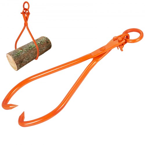 VEVOR Pinzas para Arrastrar Troncos 812,8 mm Pinzas de Elevación para Troncos Ganchos 2 Garras Capacidad de Carga de 700kg Pinzas para Levantar Troncos de Acero para Manipulación, Arrastre, Transporte