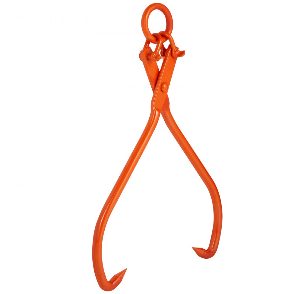 VEVOR Pinzas para Arrastrar Troncos 812,8 mm Pinzas de Elevación para Troncos Ganchos 2 Garras Capacidad de Carga de 700kg Pinzas para Levantar Troncos de Acero para Manipulación, Arrastre, Transporte