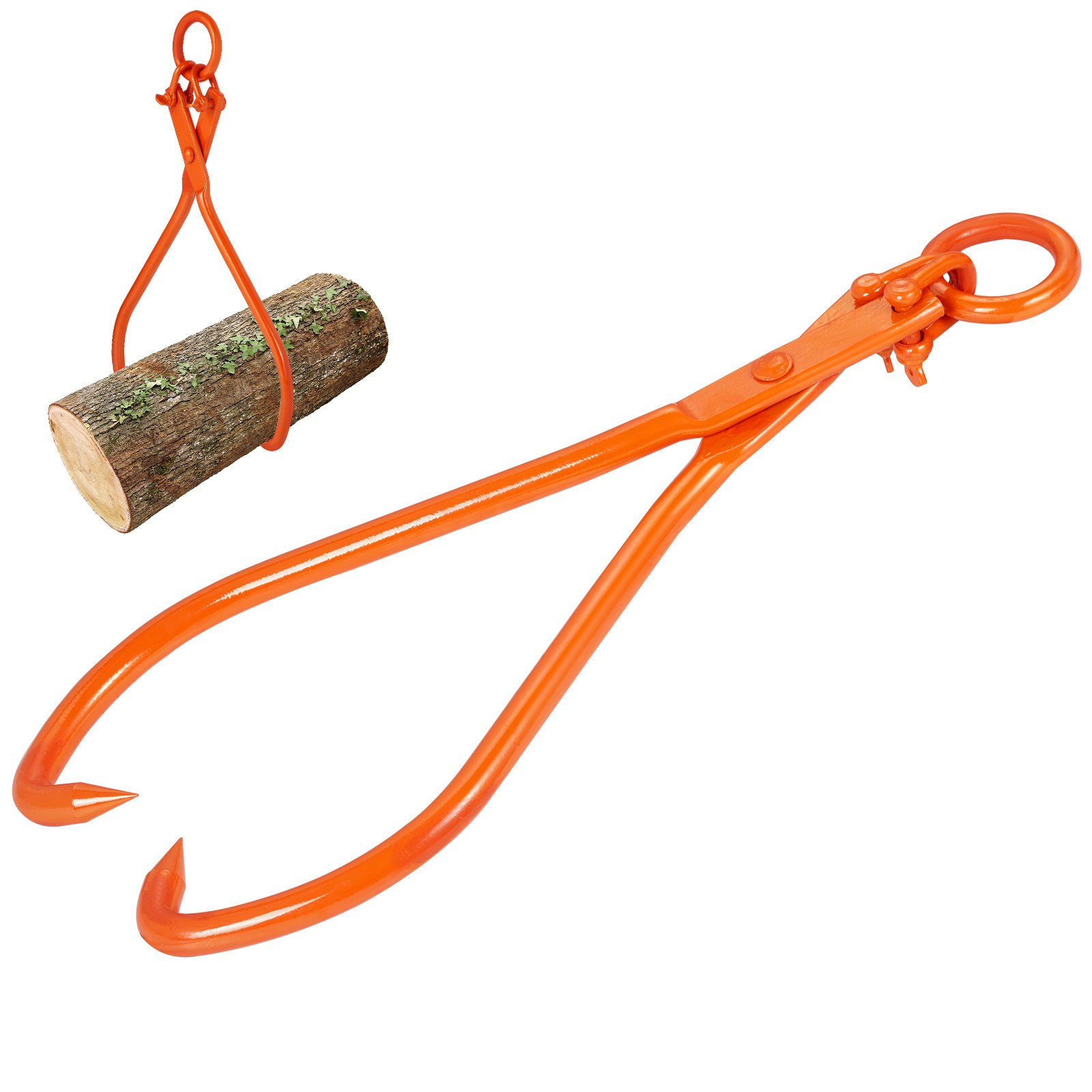 VEVOR Pinzas para Arrastrar Troncos 812,8 mm Pinzas de Elevación para Troncos Ganchos 2 Garras Capacidad de Carga de 700kg Pinzas para Levantar Troncos de Acero para Manipulación, Arrastre, Transporte