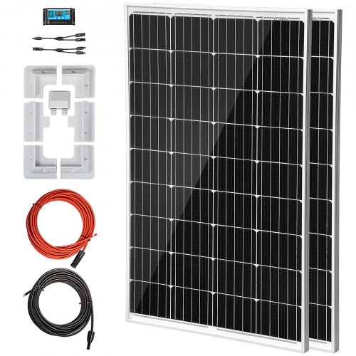Vevor Panel Solar Monocristalino Kit 240w 12v Placa Autocaravana Caravana Barco