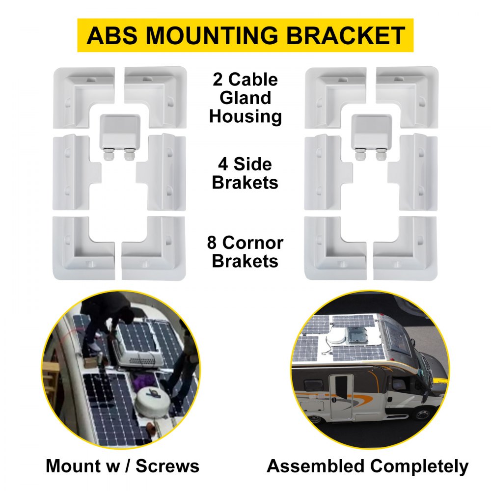 Vevor Panel Solar Monocristalino Kit 300w 12v Placa Autocaravana Caravana Barco