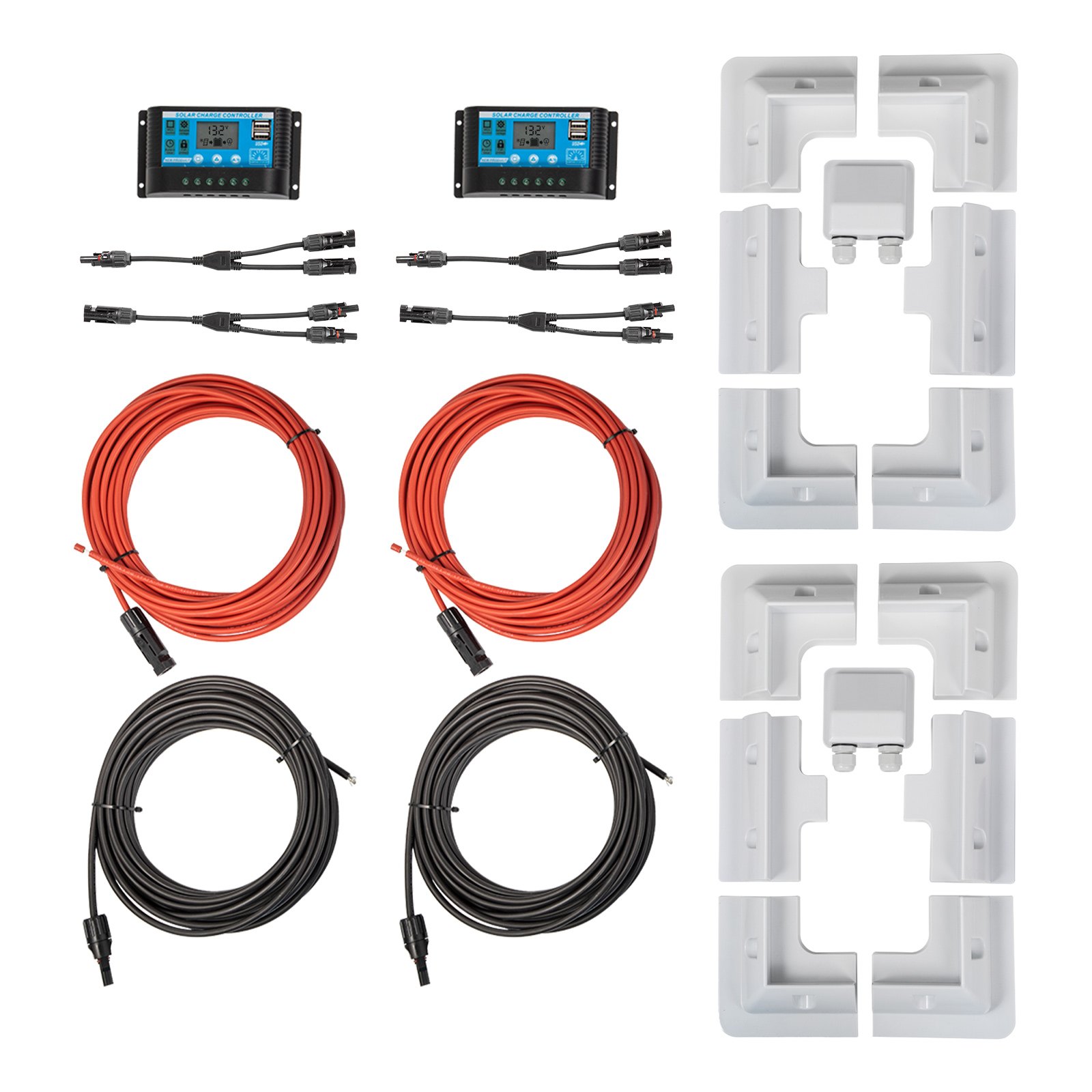 Vevor Panel Solar Monocristalino Kit 300w 12v Placa Autocaravana Caravana Barco