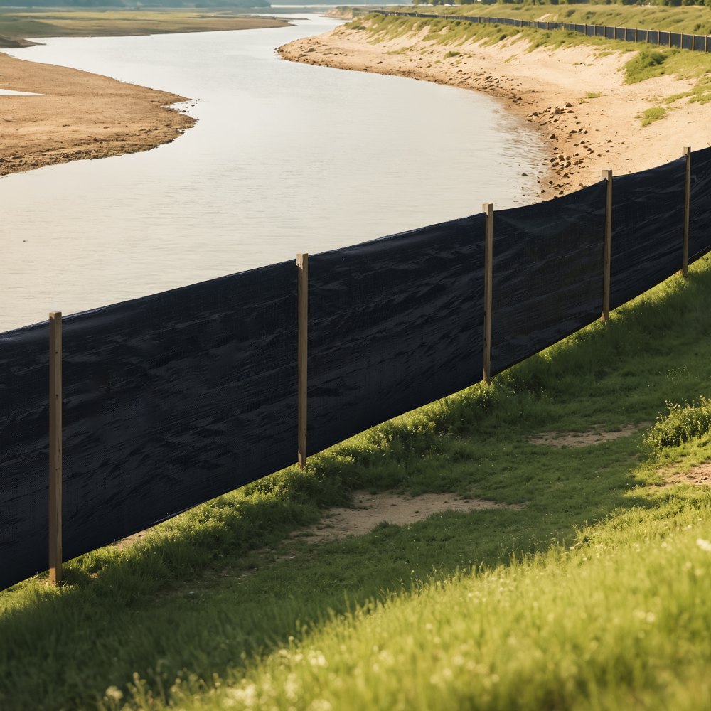VEVOR Rollo de Tela para Barrera Contra Sedimentos, 0,91 x 152,4 m, Cerca para Control de Erosión, Tela de Polipropileno Resistente Temporal de Grado Industrial, para Obras de Construcción