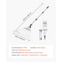 VEVOR Rastrillo de Hojas, 18 Púas Metálicas, Rastrillo Ajustable de Jardín con Cabezal de 195-435 mm de Ancho y Mango de 820-1415 mm, Herramienta para Quitar Hojas en Jardinería, Patio, Césped