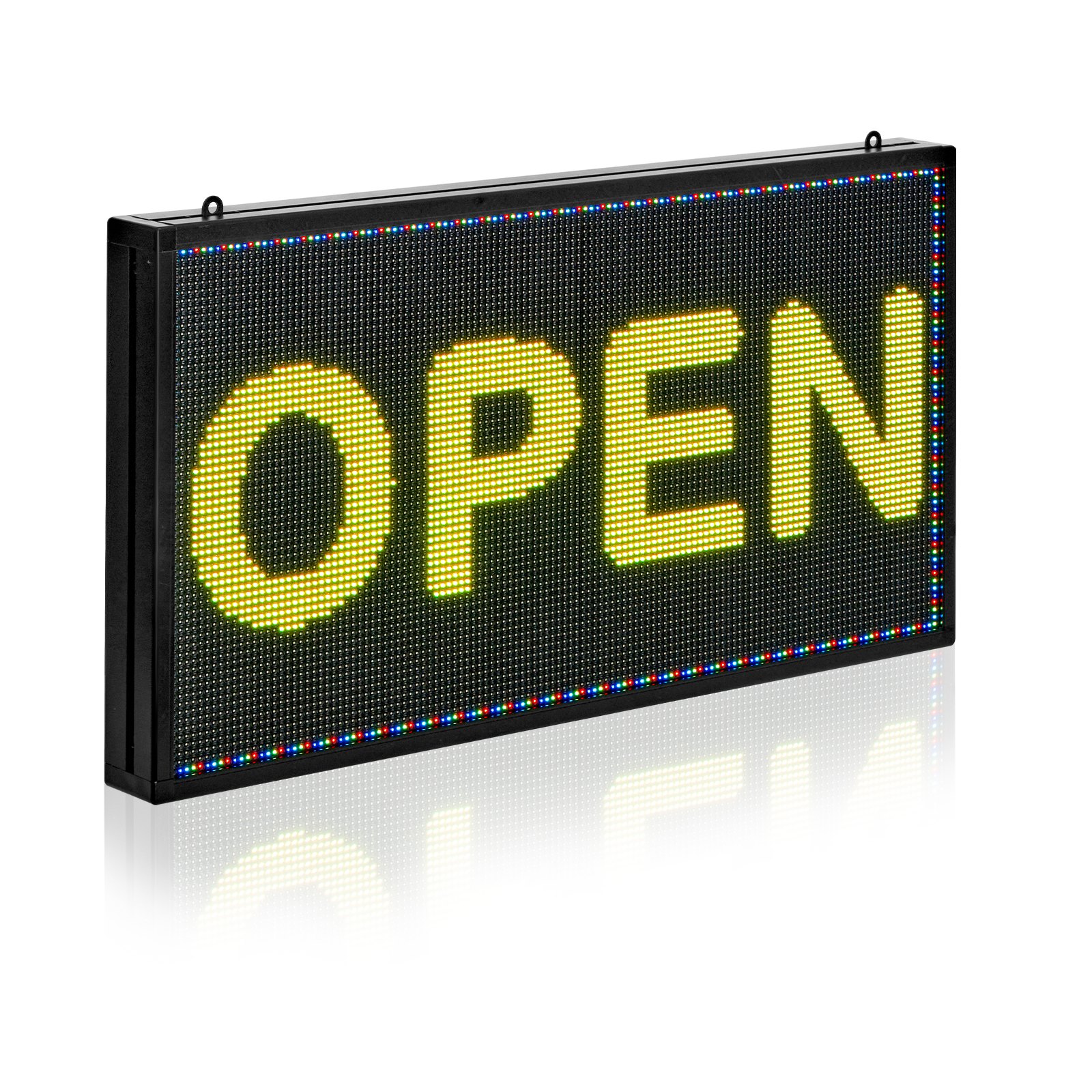 VEVOR Letrero LED Programable 67 x 35 cm Panel Digital Flexible Desplazable a Todo Color Tablero de Visualización con Patrón de Texto Personalizado Control de Aplicación Bluetooth para Publicidad