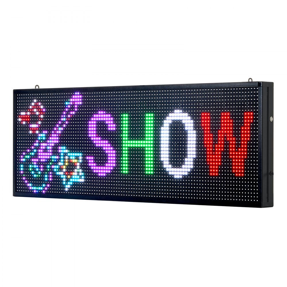 VEVOR Letrero LED Programable 99 x 35 cm Panel Digital Flexible Desplazable a Todo Color Tablero de Visualización con Patrón de Texto Personalizado Control de Aplicación Bluetooth para Publicidad