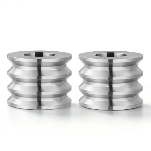 VEVOR 2 Rodillos de Recambio para Máquina de Laminación de Joyería Cuadrado, Accesorios de Repuesto para Laminadora para Fabricar Anillos Pulseras Collares, 3 Tamaños 8/9/10 mm, Ranuras Cuadradas