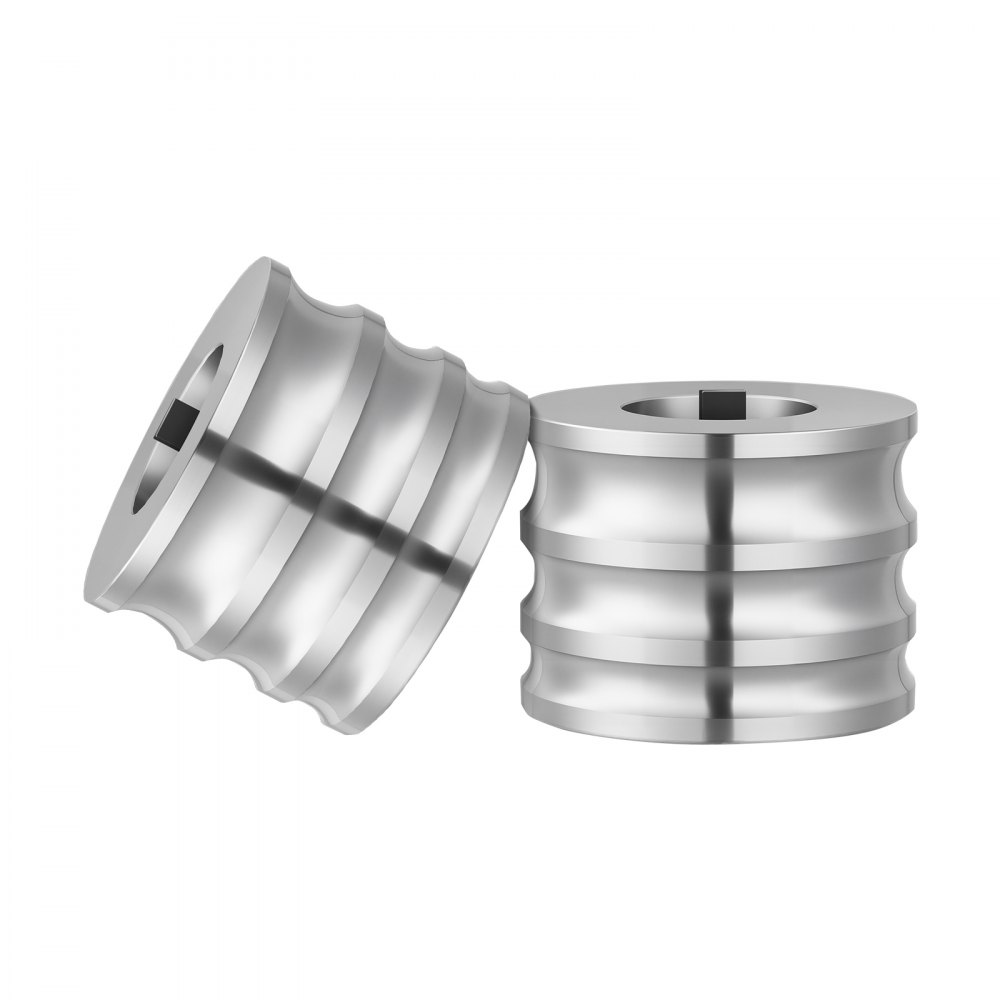 VEVOR 2 Piezas Rodillo de Recambio para Máquina de Laminación de Joyería, Accesorio de Repuesto de Laminadora para Fabricar Anillos Pulseras Alambre de Bisel, 3 Tamaños 6/8/10 mm, Ranuras Abovedadas