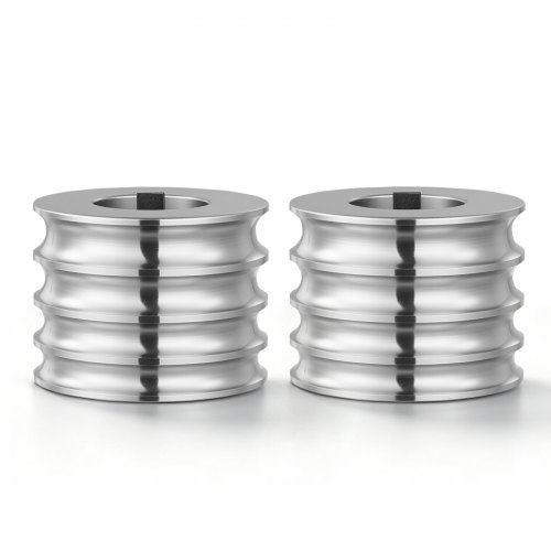 VEVOR 2 Piezas Rodillo de Repuesto para Máquina de Laminación de Joyería, Accesorio de Recambio para Laminadora para Fabricar Anillos Pulseras, 4 Tamaños 6/7/8/9 mm, Ranuras Redondas, Acero Aleado