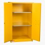 VEVOR Flammable Cabinet, 96.4 x 86.4 x 165.1 cm, 65 Gallon Flammable Storage Cabinet with Adjustable Shelf, Cold-Rolled and Galvanized Steel Fire Cabinets, for Commercial Industrial Home Use, Yellow
