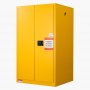 VEVOR Flammable Cabinet, 96.4 x 86.4 x 165.1 cm, 65 Gallon Flammable Storage Cabinet with Adjustable Shelf, Cold-Rolled and Galvanized Steel Fire Cabinets, for Commercial Industrial Home Use, Yellow
