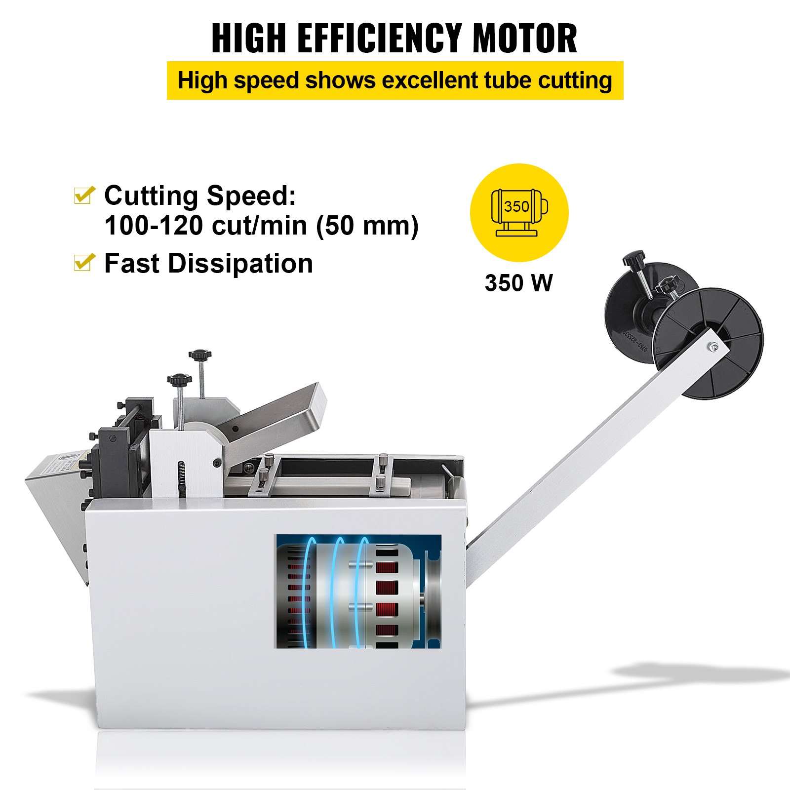 Mophorn YS-100 Heat Shrink Tubing Cutter 350 W Pipe Cutting Machine for 100 mm PVC Pipe Width, Automatic Cable and Pipe Cutter, PVC Pipe Cutter for PVC Heat Shrink Tubing