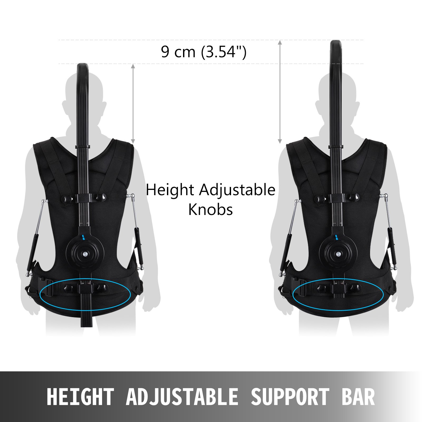 DSLR Easyrig 3-18kg Oso Cámaras de película de video Plataforma fácil para cardán estabilizado de 3 ejes