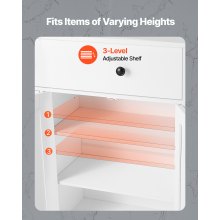 VEVOR Mueble de Baño de Madera Estante y 4 Cajones Resistente al Agua Blanco