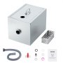 VEVOR Interceptor de Grasa Comercial Separador de Grasa 3,6kg Trampa de Grasa Entrada Superior Acero Inoxidable Debajo del Fregadero Separador de Agua y Aceite 2,8GPM para Cocina, Cantina, Restaurante