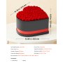 VEVOR 100 Rosas Eternas en Caja con Forma de Corazón, Ramo de Flores Preservadas, Caja de Regalo de Flores para tu Esposa, Madre, Pareja, para Boda, Día de la Madre, San Valentín, Navidad, Rojo