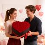 VEVOR 100 Rosas Eternas en Caja con Forma de Corazón, Ramo de Flores Preservadas, Caja de Regalo de Flores para tu Esposa, Madre, Pareja, para Boda, Día de la Madre, San Valentín, Navidad, Rojo