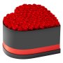 VEVOR 100 Rosas Eternas en Caja con Forma de Corazón, Ramo de Flores Preservadas, Caja de Regalo de Flores para tu Esposa, Madre, Pareja, para Boda, Día de la Madre, San Valentín, Navidad, Rojo