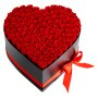 VEVOR 100 Rosas Eternas en Caja con Forma de Corazón, Ramo de Flores Preservadas, Caja de Regalo de Flores para tu Esposa, Madre, Pareja, para Boda, Día de la Madre, San Valentín, Navidad, Rojo