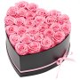 VEVOR 27 Rosas Eternas en Caja con Forma de Corazón, Ramo de Flores Preservadas, Caja de Regalo de Flores para Esposas, Madres, Amantes, para Bodas, Día de la Madre, San Valentín, Navidad, Rosa