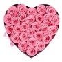 VEVOR 27 Rosas Eternas en Caja con Forma de Corazón, Ramo de Flores Preservadas, Caja de Regalo de Flores para Esposas, Madres, Amantes, para Bodas, Día de la Madre, San Valentín, Navidad, Rosa