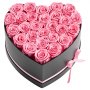 VEVOR 27 Rosas Eternas en Caja con Forma de Corazón, Ramo de Flores Preservadas, Caja de Regalo de Flores para Esposas, Madres, Amantes, para Bodas, Día de la Madre, San Valentín, Navidad, Rosa