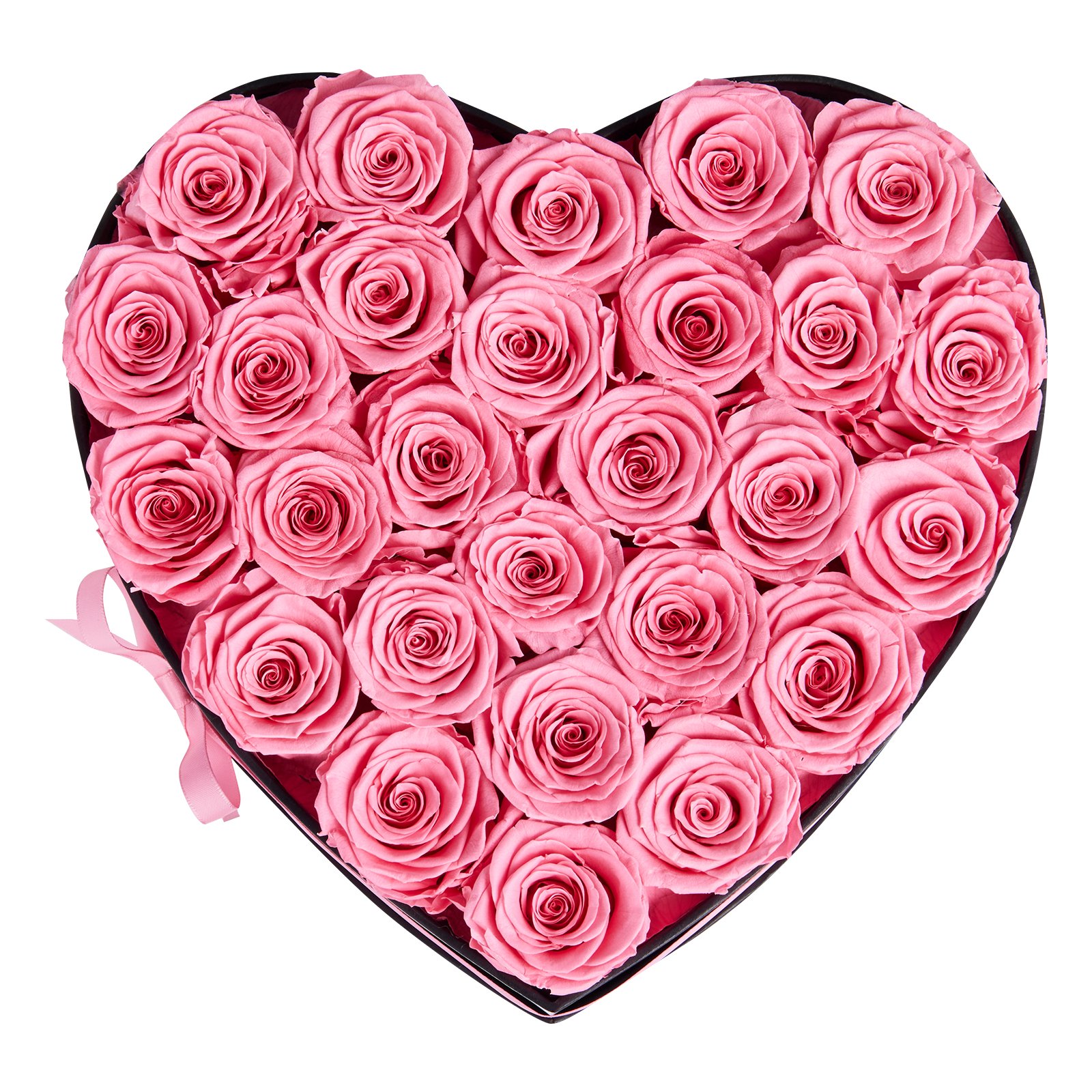VEVOR 27 Rosas Eternas en Caja con Forma de Corazón, Ramo de Flores Preservadas, Caja de Regalo de Flores para Esposas, Madres, Amantes, para Bodas, Día de la Madre, San Valentín, Navidad, Rosa