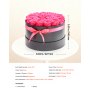 VEVOR 27 Rosas Eternas en Caja Redonda, Ramo de Flores Preservadas, Caja de Regalo de Flores para Esposa, Madre, Pareja, Boda, Día de la Madre, San Valentín, Navidad, Rosa Roja, 227 x 227 x 140 mm