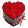 VEVOR 27 Rosas Eternas en Caja con Forma de Corazón, Ramo de Flores Preservadas, Caja de Regalo de Flores para tu Esposa, Madre, Pareja, para Boda, Día de la Madre, San Valentín, Navidad, Rojo