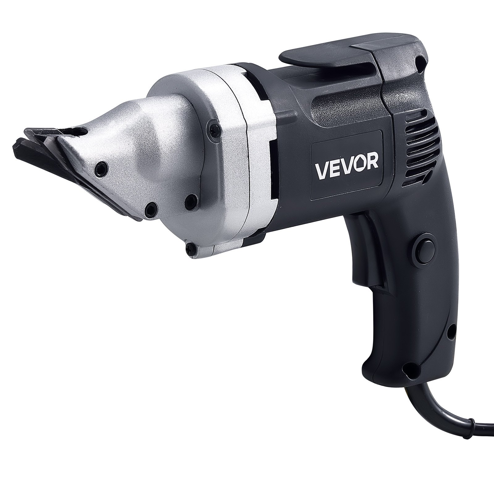 VEVOR Tijeras Eléctricas para Chapa Metálica, con Cable de 4.0 A, Cabezal Giratorio de 360°, Velocidad Variable, Corte Continuo y Limpio para Acero Galvanizado 1,22 mm y Acero Inoxidable 1 mm