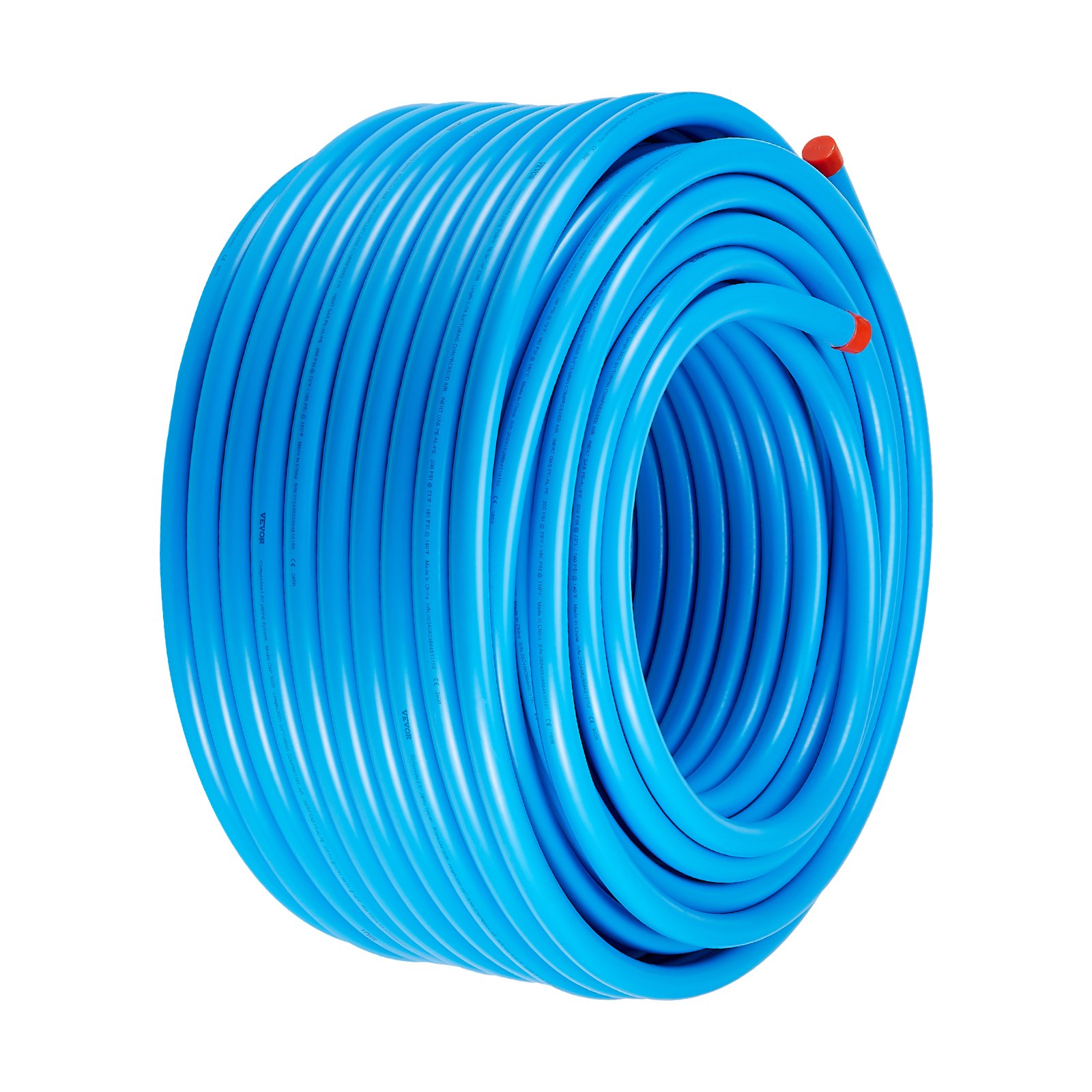 Kit de línea de compresor de aire VEVOR de 3/4'' x 300 pies, sistema de tuberías de aire de HDPE/aluminio, color azul