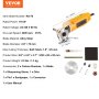 VEVOR Cortador de Tela Eléctrico 170 W Tijera de Costura Rotativo Eléctrico Grosor de Corte 25mm Cortador Eléctrico con Hoja Octogonal 70mm 1 Cuchilla de Repuesto Piedra de Afilar para Cortar Textiles