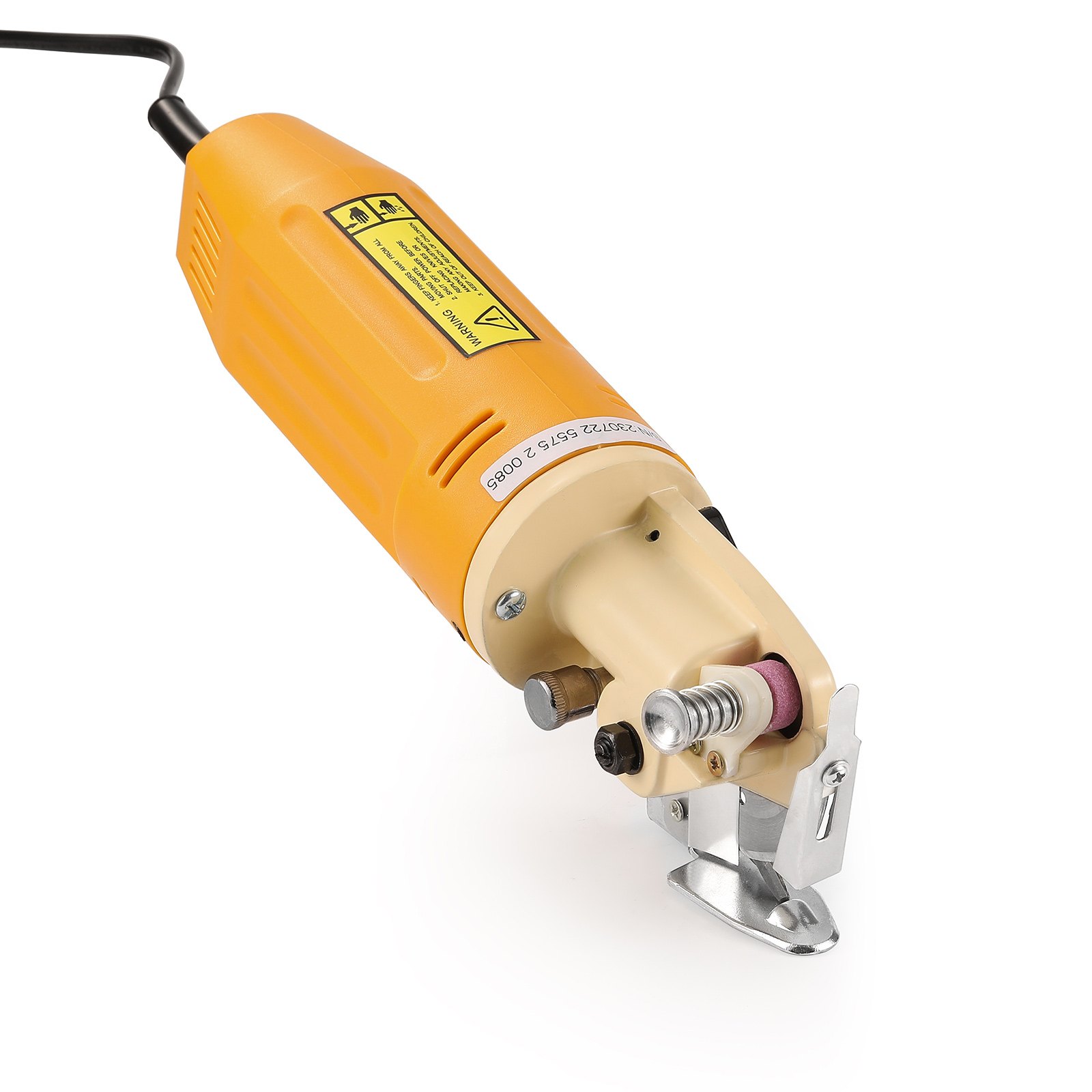 VEVOR Cortador de Tela Eléctrico 170 W Tijera de Costura Rotativo Eléctrico Grosor de Corte 25mm Cortador Eléctrico con Hoja Octogonal 70mm 1 Cuchilla de Repuesto Piedra de Afilar para Cortar Textiles