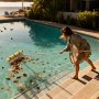 VEVOR Rastrillo de Aluminio, Cabezal 914 mm, Mango 2590 mm, Herramienta Grande para Jardinería, Aflojamiento de Tierra, Jardinería, Grava de Estanques y Cuidado del Césped de Playa, 34 Dientes