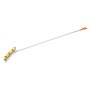 VEVOR Rastrillo de Aluminio, Cabezal 914 mm, Mango 2590 mm, Herramienta Grande para Jardinería, Aflojamiento de Tierra, Jardinería, Grava de Estanques y Cuidado del Césped de Playa, 34 Dientes