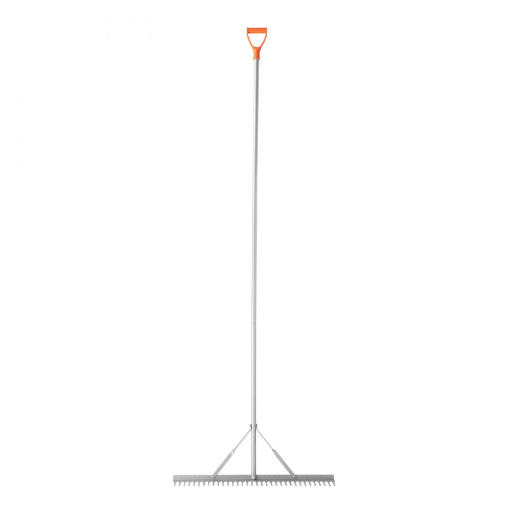 VEVOR Rastrillo de Aluminio, Cabezal de 914 mm, para Maleza y Paisajismo, para Aflojar la Tierra, Jardín y Patio, Grava de Estanques y Cuidado del Césped de Playa, con Cuerda, 3380 x 914 x 125 mm