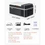 VEVOR Nevera Portátil para Coche 12/24 V CC 100-240 V CA con Compresor, Control de Temperatura de -20 °C a 20 °C, con Aplicación, Congelador de 20 L para Autocaravanas, Camping, Barcos, Pesca