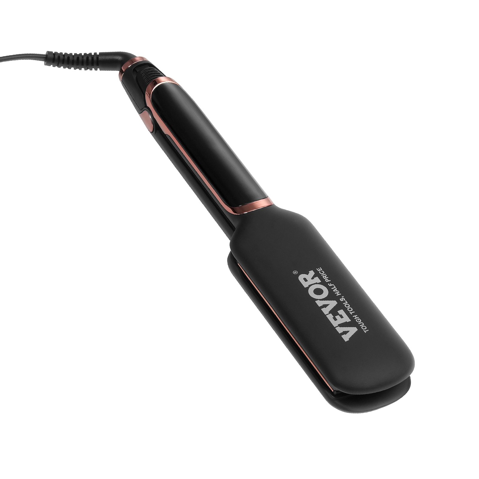 VEVOR Hair Straightener, 2-inch Titanium Flat Iron – with infrared technology and negative ions, fast-heating flat iron with LCD display and 11 temperature settings for salon, home or on the go