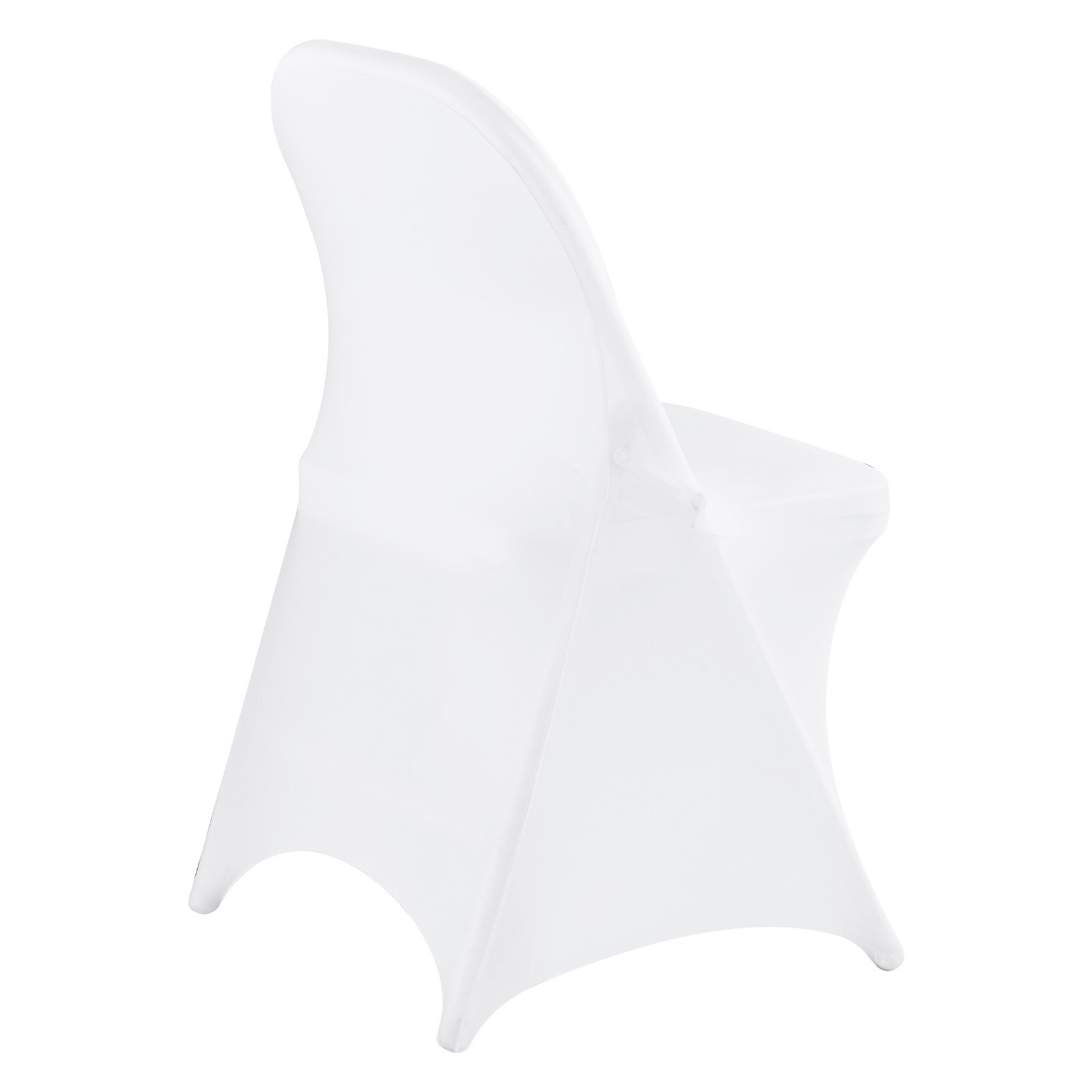 VEVOR Fundas Sillas de Comedor 150 Piezas, Funda para Sillones Elástica de Poliéster y Elastano, para Sillas de Hasta 45x46x77 cm, Tela Suave y Transpirable, para Boda, Fiestas, Banquetes, Blanco