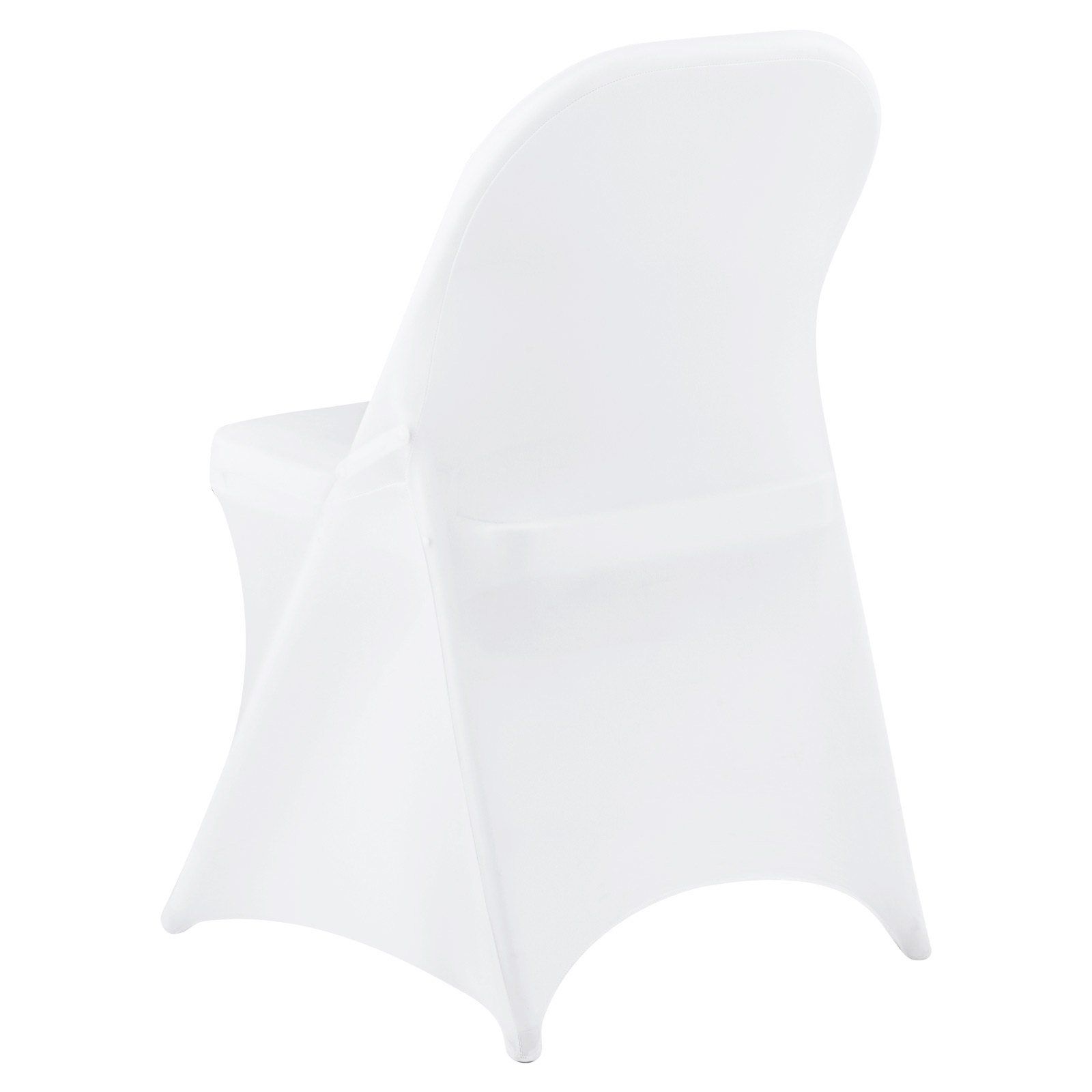 VEVOR Fundas Sillas de Comedor 150 Piezas, Funda para Sillones Elástica de Poliéster y Elastano, para Sillas de Hasta 45x46x77 cm, Tela Suave y Transpirable, para Boda, Fiestas, Banquetes, Blanco