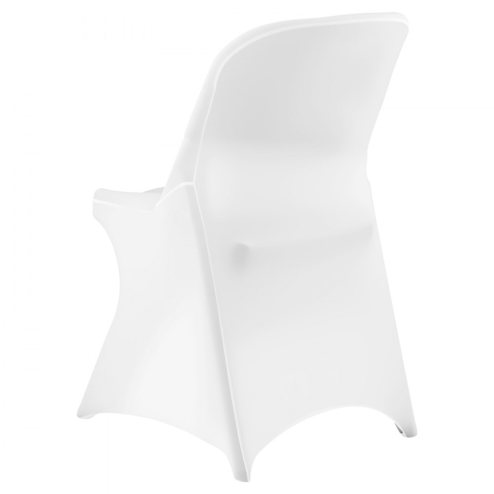 VEVOR Fundas Sillas de Comedor 30 Piezas, Funda para Sillones Elástica de Poliéster y Elastano, para Sillas de Hasta 46 x 50 x 86 cm, Tela Suave y Transpirable, para Boda, Fiestas, Banquetes, Blanco