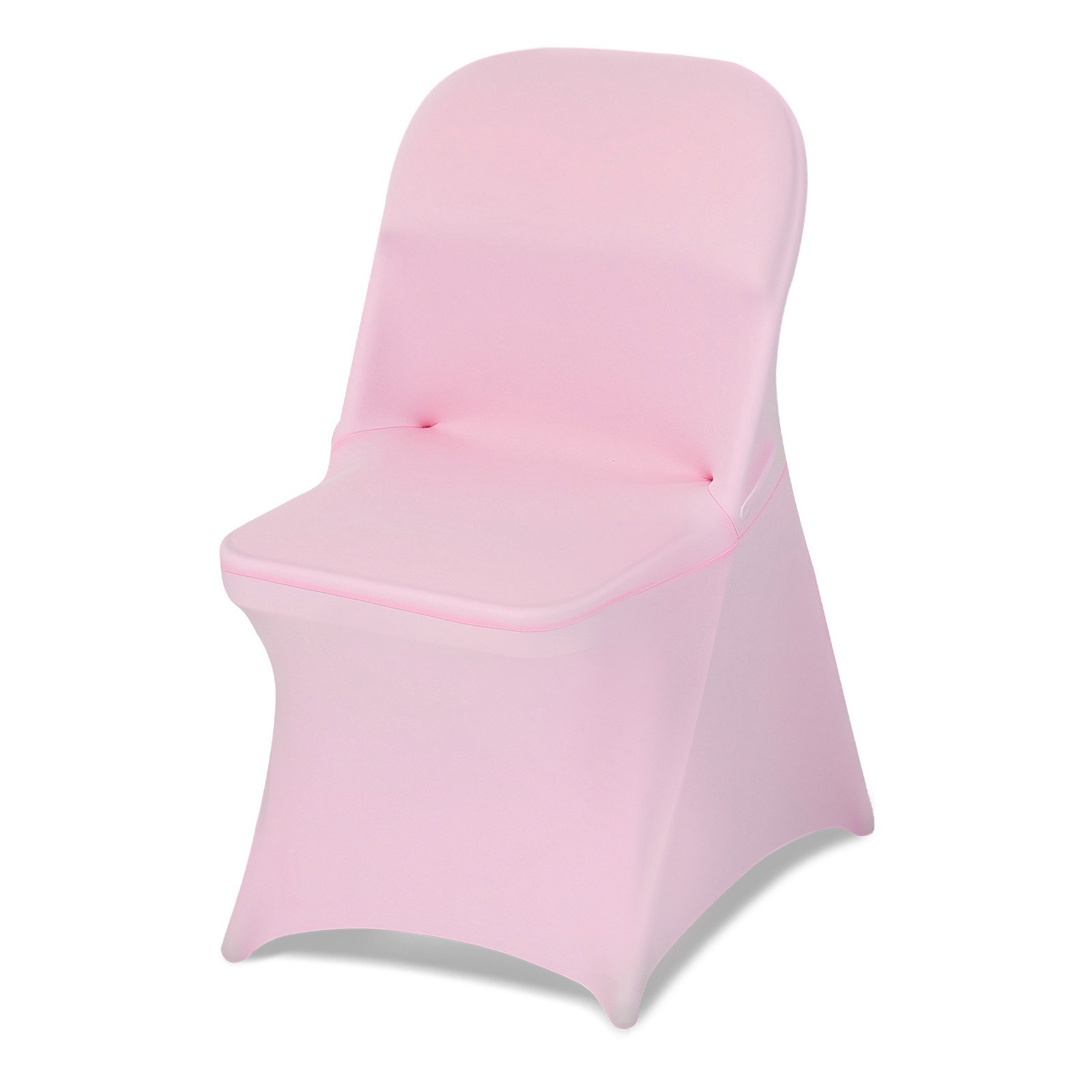 VEVOR Fundas Sillas de Comedor 50 Piezas, Funda para Sillones Elástica de Poliéster y Elastano, para Sillas de Hasta 45 x 46 x 77 cm, Tela Suave y Transpirable, para Boda, Fiestas, Banquetes, Rosa