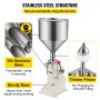 VEVOR Máquina Llenadora Neumática de Pasta Líquida 5-110 ml Máquina Llenadora Neumática de Acero Inoxidable Máquina Llenadora de Líquidos Capacidad de Tolva de 11,5 L para Cremas Cosméticas Champú