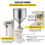 VEVOR Máquina Llenadora Neumática de Pasta Líquida 5-110 ml Máquina Llenadora Neumática de Acero Inoxidable Máquina Llenadora de Líquidos Capacidad de Tolva de 11,5 L para Cremas Cosméticas Champú