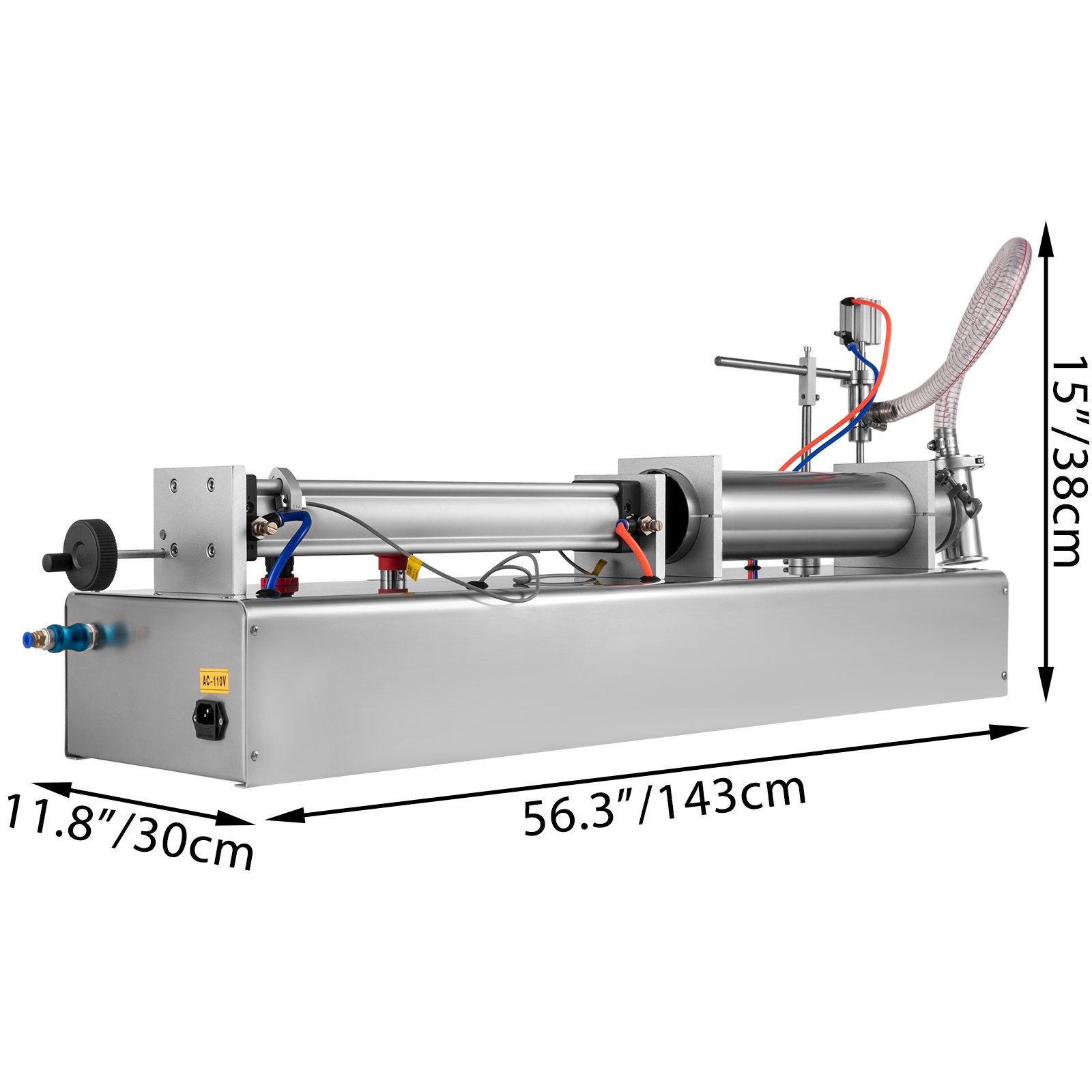 Máquina De Llenado De Líquido Neumática De Pistón 500-3000 Ml 0-30 Botellas/min