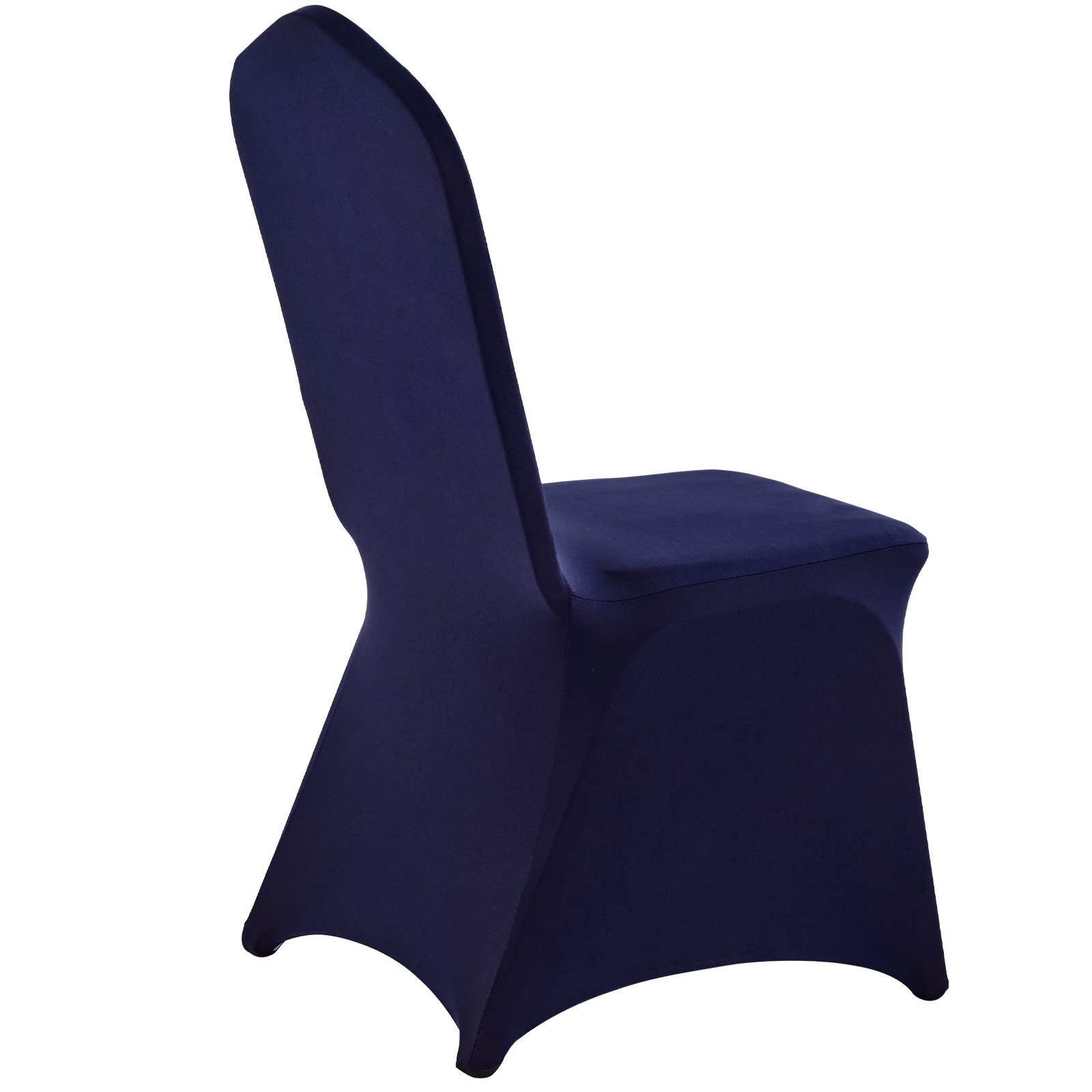 VEVOR Fundas Sillas de Comedor 50 Piezas, Funda para Sillones Elástica de Poliéster y Elastano, para Sillas de Hasta 51 x 45 x 95 cm, Tela Suave y Transpirable, para Boda, Banquetes, Azul Marino